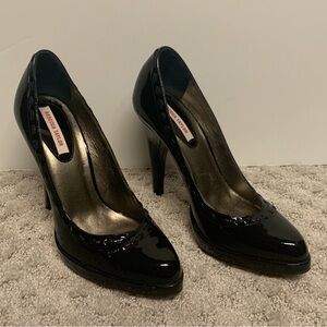 Rebecca Taylor Black Patent Leather Mallory Pump Heels